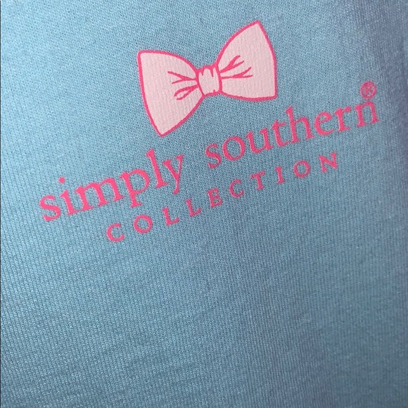 2 pack of Simply Southern shirts colors: blue,pink - Picture 4 of 8